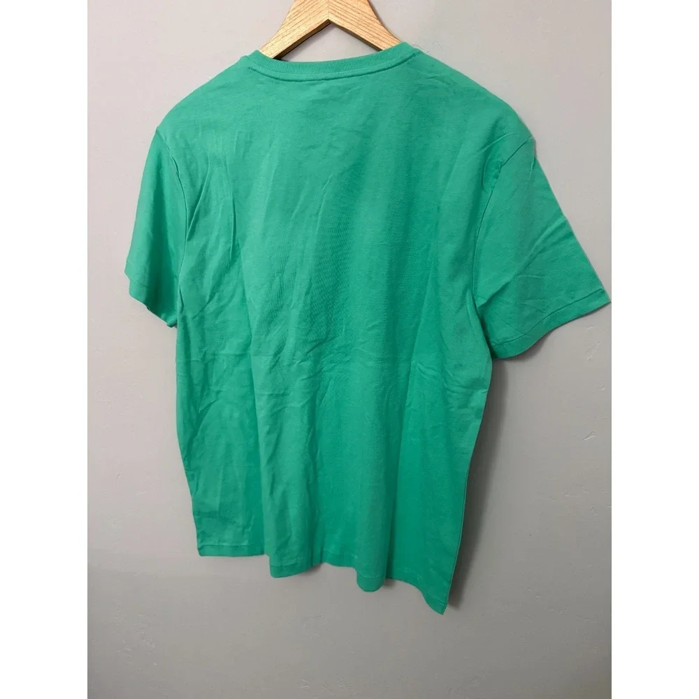 Polo Ralph Lauren V-Neck T-Shirt Men's Size Medium Short‎ Sleeve Cotton Green